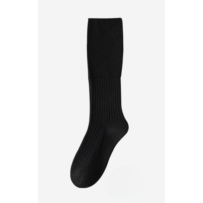 Women's Autumn and Winter Pull-out Pile Socks Solid Color Long Stockings Spring and Autumn Comfortable High Elasticity Socks