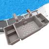 Poolside Storage Basket with Cup Holder Large Capacity Strong Load-bearing Hollow Design Waterproof Swimming Pool Hanging Storage Basket