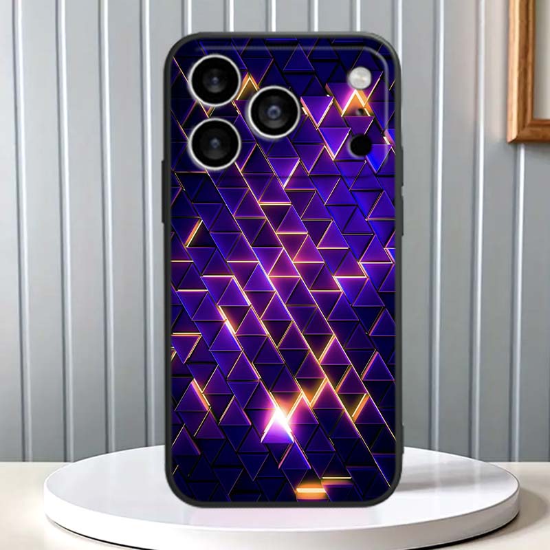 Technology Carbon Fiber Art Phone Case For Apple iPhone 17 16 16E 15 14 13 12 11 Pro Max Plus Black Soft Silicone
