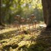 1Pcs Metal Mushroom Garden Stakes Retro Rusty Mushroom Plaque Garden For Yard Patio Lawn Outdoor Decor