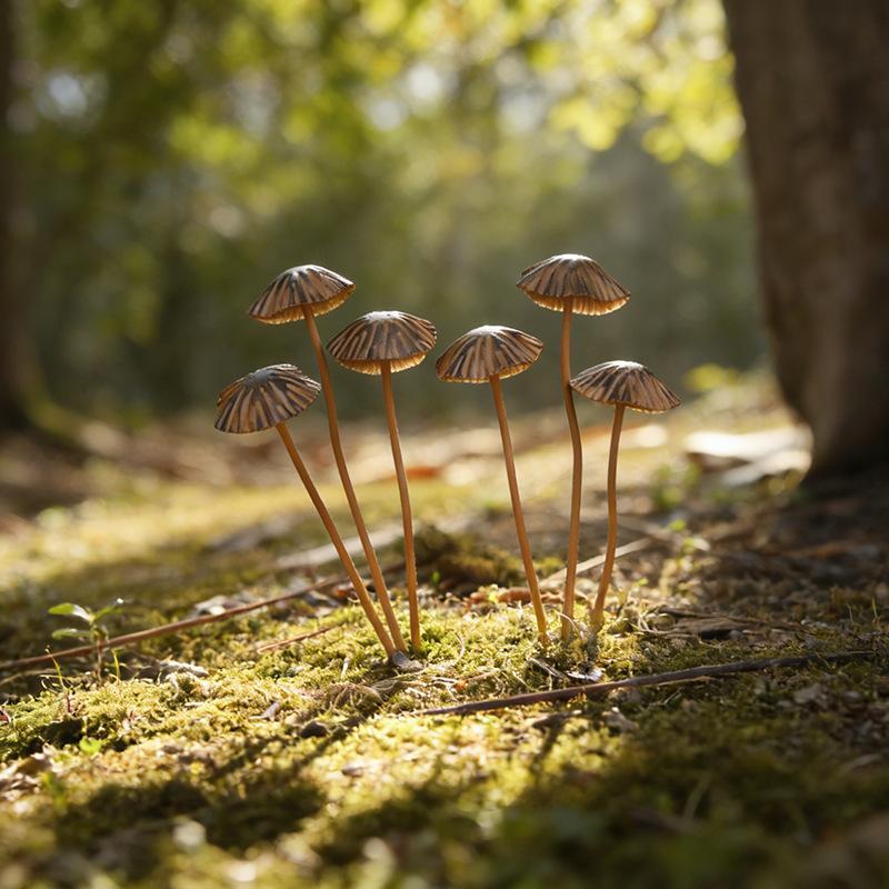 1Pcs Metal Mushroom Garden Stakes Retro Rusty Mushroom Plaque Garden For Yard Patio Lawn Outdoor Decor