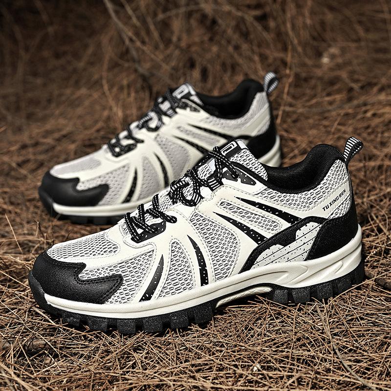 Men'S Hiking Shoes Anti-Puncture Breathable Sports Outdoor Hiking Shoes Lightweight Casual Off-Road Hiking Shoes