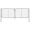 VidaXL Gartentor Stahl verzinkt 306x125 cm Silber