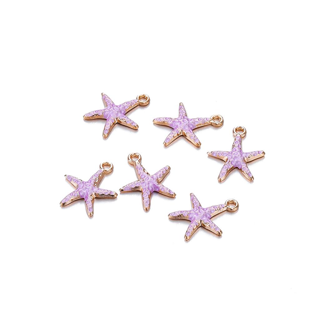 10Pcs Ocean Starfish Shell Charms With Imitation Pearl Pendants For Necklace Bracelet Pendants DIY Jewelry Making Accessories