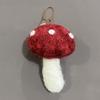 WTEMPO 1PC Christmas Cute Furry Mushroom Shaped Ornaments DIY Christmas Scene Decor Supplies Christmas Tree Decor Hanging Pendents