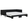 VidaXL Lit de jour avec lit gigogne et matelas noir 100x200 cm velours 3196726