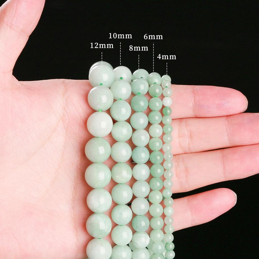 Myanmar Jade & Chalcedony Beads Bracelet DIY Jewelry Accessories