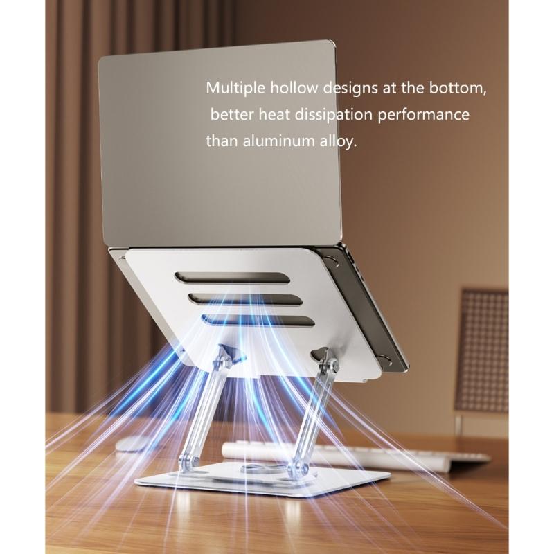 Ergonomic Height Adjustable Stand for Laptops Tablets Holder 360 Rotation Quick Assembly Comfortable Viewing