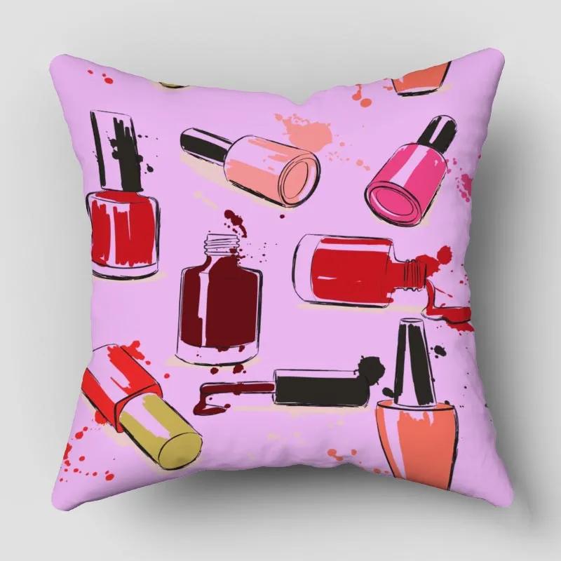 

Nail Polish 02 Pillow Case Wedding Decorative Fabric Pillows Cover New Year Accessories PillowCase 45X45cm 45x45cm 18x18in