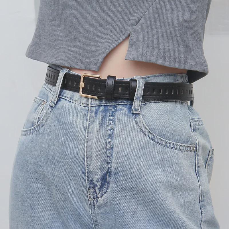 Trendy Hollow Leather Belt for Women - Stylish, Fashionable, and Perfect for Jeans