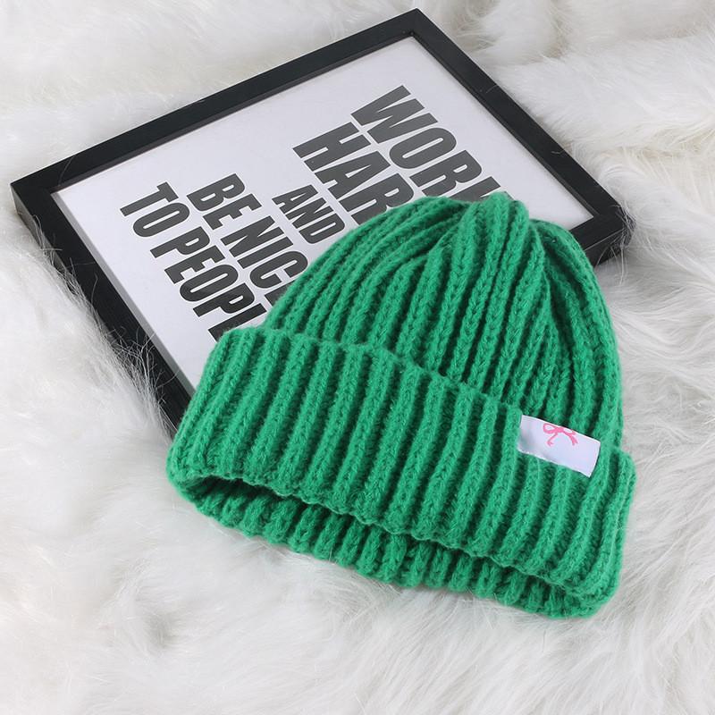 Soft And Comfortable Knitted Acrylic Hat For Women With Cute Bow Perfect For Winter And Autumn Fashion