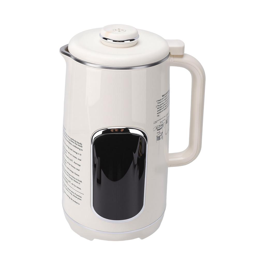 8-in-1 Nussmilchbereiter Sojamilchbereiter 2H Warmhaltefunktion Tischmixer 1,2L Sojabohnenmaschine Weiß EU-Stecker 220V