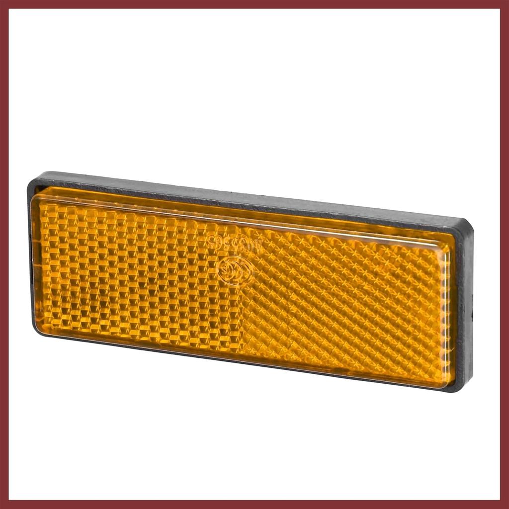 6 Pcs Rectangular Stick-on Safety Spoke Reflective Self Adhesive Reflector for Gate Posts Cars Trailer Motorcycle Trucks Boat Bicycle Bike Orange