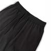 Grote Mannen Zwarte Cargo Shorts Elastische Taille Trekkoord 3/4 Lengte Broek