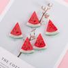 10 Stücke Obst Dreidimensionale Wassermelone Simulation Harz Schmuck Anhänger