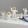 3Pc Astronaut Decor Action Figures and Moon Home Decor Resin Astronaut Statue Room Office Desktop Decoration Presents Boy Gift