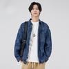 Spring and Autumn Men's Plaid Lasel Loose Casual Shirt