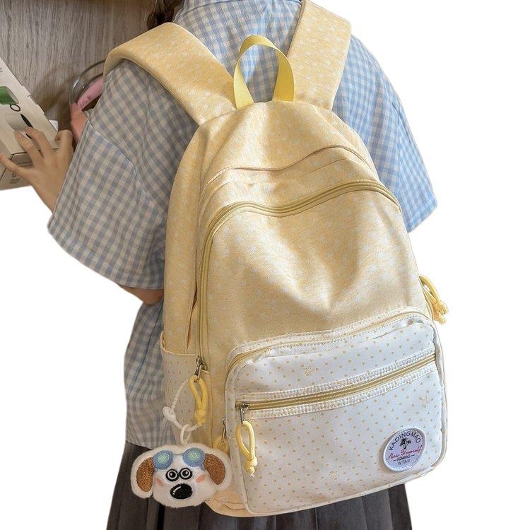 Schoolbag1011 Spring New School Bag Girls' Primary School Korean Edition Large Capacity Contrasting Colors ins Junior High School Student College