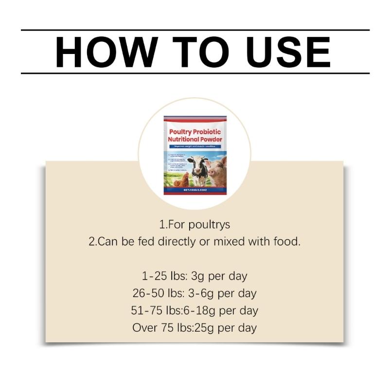 Poultry Feed Supplements Powder with Rich Probiotics And Vitamins For Livestock Strong Immune System And Healthy Growth