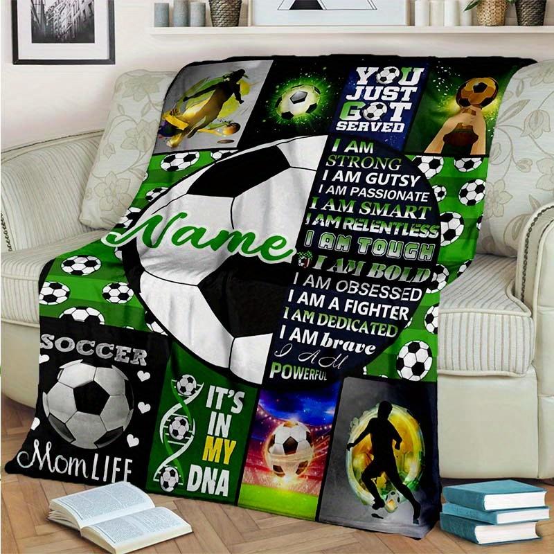 Soccer Customize Your Name Blanket Warm Comfortable And Soft Blankets Are Suitable For Home Lunch Break Blanket Office Sofa Sofa Gift To Relatives And