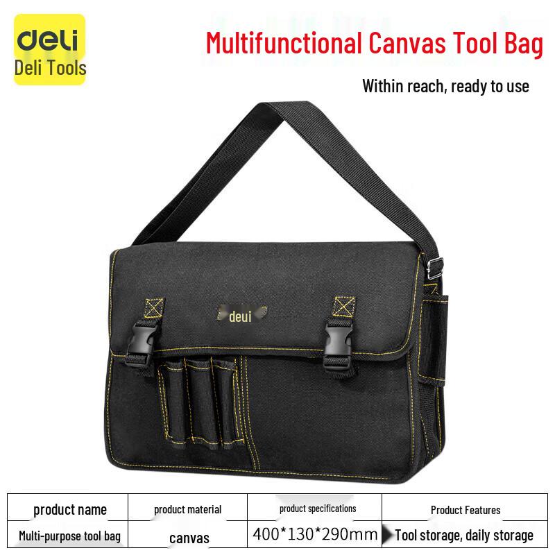 Deli DL-P7 Canvas Multi-Function Tool Bag