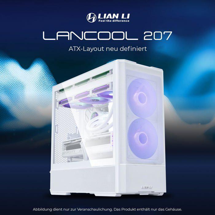 Boîtier PC - LIAN-LI - Lancool 207 RGB - Blanc - ATX - 4 Ventilateurs