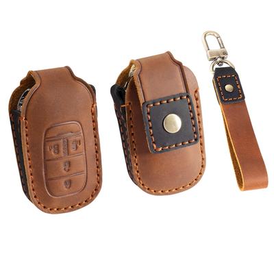 [PIMOHI] N-BOX Custom JF5 JF6 Schlüsselhülle, Echtes Leder, Kompatibel mit Honda, Neuer Schritt