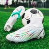 2024 Men's Soccer Shoes Large Size Ultralight Football Boots Boys Sneakers Non-Slip AG/TF Soccer Cleats Ankle Boots Unisex
