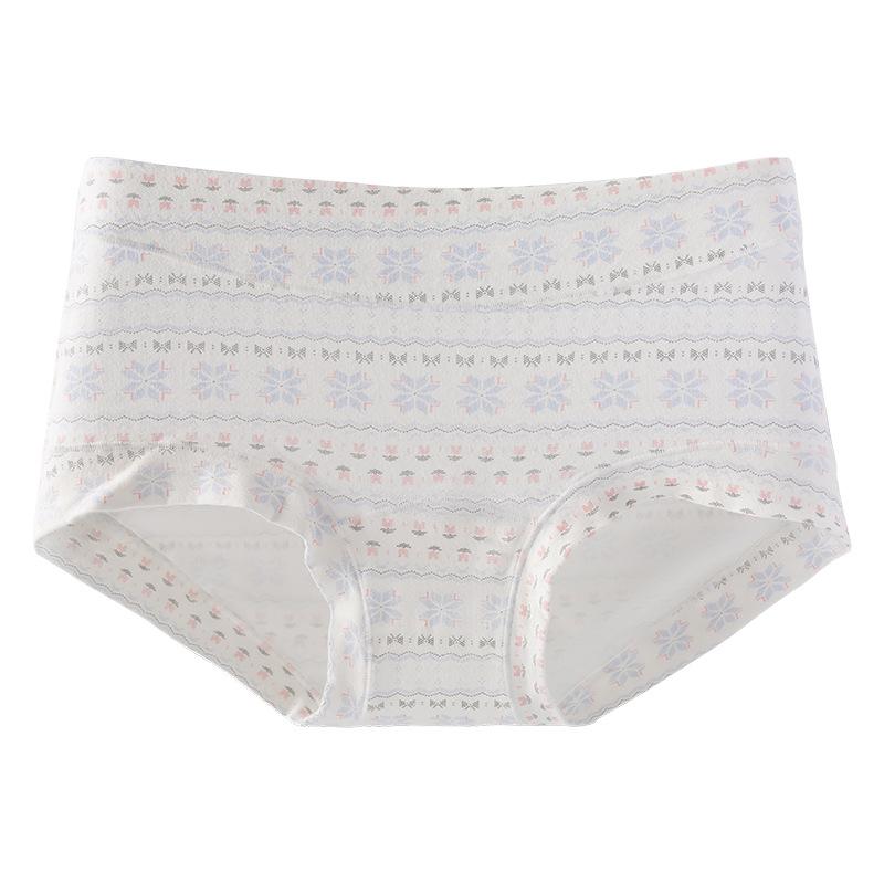 Lady's New Autumn Winter Pure Cotton 10A Anti Bacterial Extended Full Cotton Crotch Breathable Flat Front Underwear