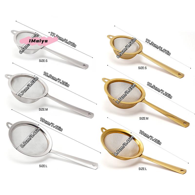 1Pc Stainless Steel Matcha Sifter Fine Mesh Tea Strainer Rust-Proof Easy Cleaning Small Food Sifter for Kitchen