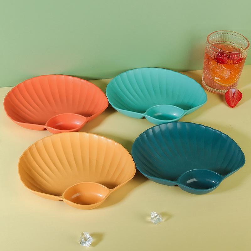 Creative Shell-Shaped Living Room Fruit and Pastry Dip Dish