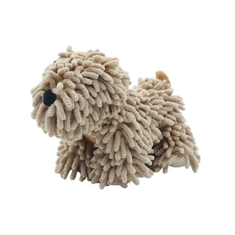 Cute Cartoon Dog Chenille Hand Towel, Soft Plush Hanging Towel for Kitchen & Bathroom