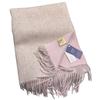 100 Wool Clip Flower Solid Color Double-sided Scarf Women's Winter New Unisex High-end Gift