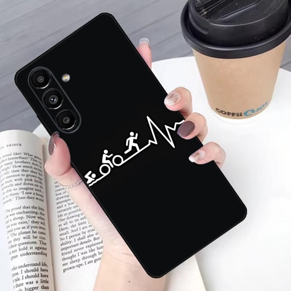 

Triathlon Tri Life Swim Bike Run Phone Case For Samsung S 25,24,21,22,23,30,20,Ultra,Plus,Fe,Lite,Note,10,9,5G Black Soft Samsung S24