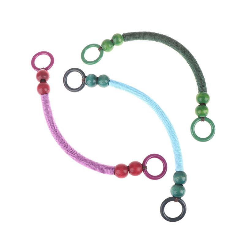 1Pc 10 Colors Wood Beads Purse Handles For Bag Making Purse Straps Wood Beaded Bag Handles Replacement Handbag Handles