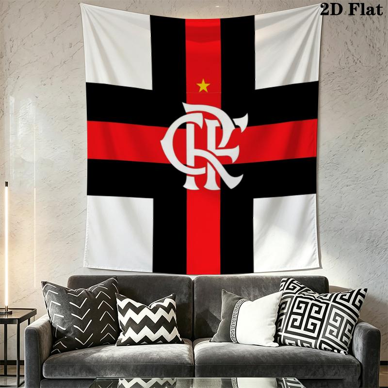 CR Flamengo Wall Tapestry Aesthetic Wall Hanging Printed Fabric Blanket Decorative Tapestries for Bedroom Living Room Home Decor