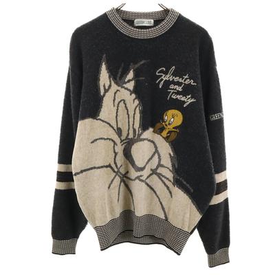 GREENCLUBS Made In Japan Wool Blend Warner Bros. Sylvester and Tweety Long Sleeve Sweater Men's Used