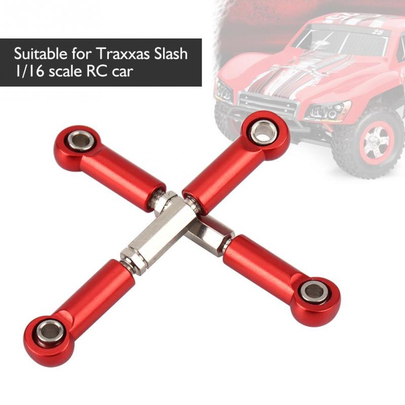 2pcs Metal Rear Upper Steering Rod for 1//10 Scale Remote Control Car Parts Blue RC Car Rear Steering Rods