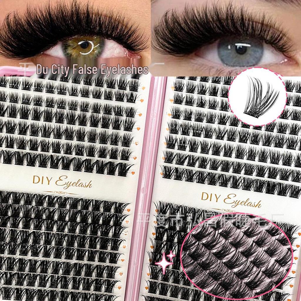 New Large Capacity DIY Segmented Hot Melt Cluster Eyelash Set
