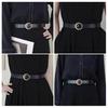 Imitation Leather Women Belt Faux Pearls Pin Buckle Adjustable Holes Design Waistband Versatile Fashion Accessory
