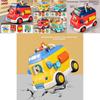 Multifunctional School Bus Light Sound Educational Toy For Toddlers Boys And Girls