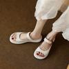 Open-toed comfortable thick-bottomed casual cool slippers women's summer new fashionable and versatile outer wear flat-heeled beach slippers