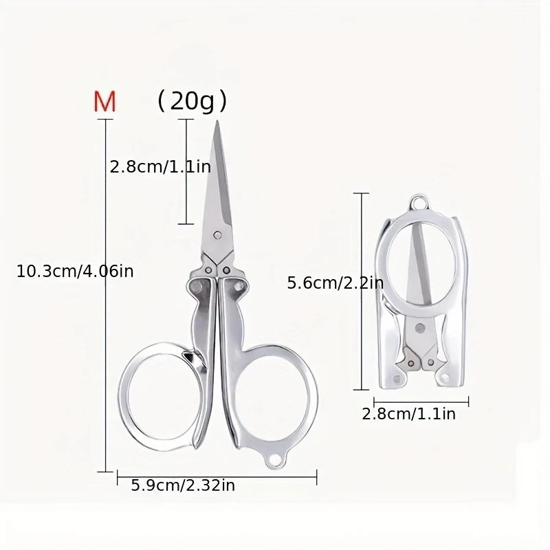 1PC Folding, portable, multi-functional stainless steel small scissors for travel, home and student safety scissors