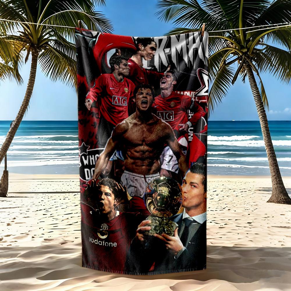 Manchester Beach Towel Quickdry Soft Microfiber Comfortable Lightweight Suitable For Swimming Gym Camping Yoga Vacation