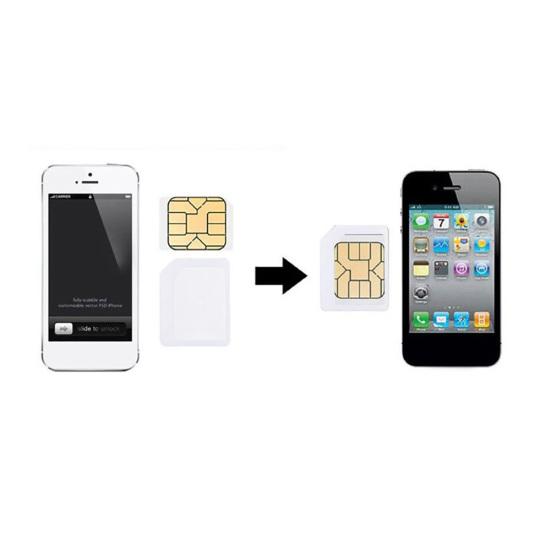 4 Stück Universal Handy zu Micro/Standard Karte Telefon SIM Adapter Konverter