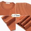Summer Light Luxury Silk Smooth and Comfortable Round Neck Knitted Mulberry Silk Short Sleeved T-shirt for Men