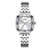 Gedi Women's Waterproof Square Dial Steel Band Quartz Watch for Daily Commute