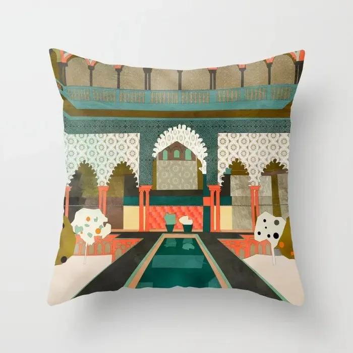 Office Sofa Car Cushion Cover Luxury Home Decoration Pillow Cover Simple Artistic Color Matching