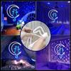 Moon Cat Neon Signs for Wall Decor White Blue LED Light Sign for Preppy Room Decor Light Up Sign for Birthday Party Decoration USB Powered