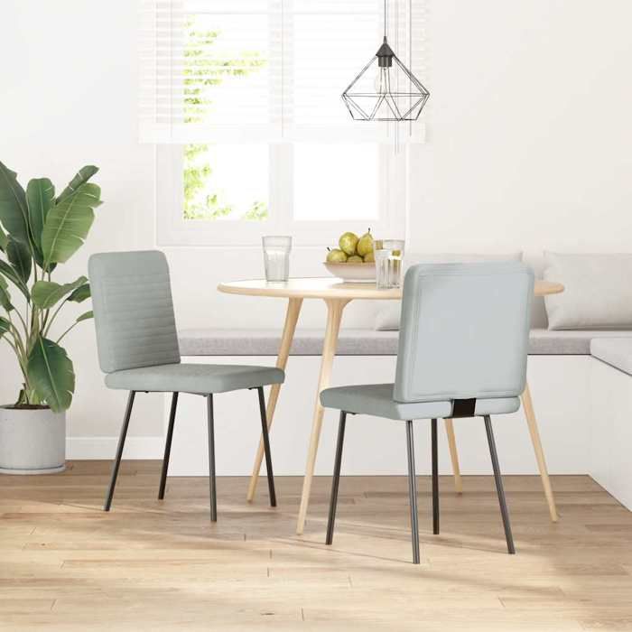 VidaXL Chaises à manger lot de 2 Gris clair Velours 4101133